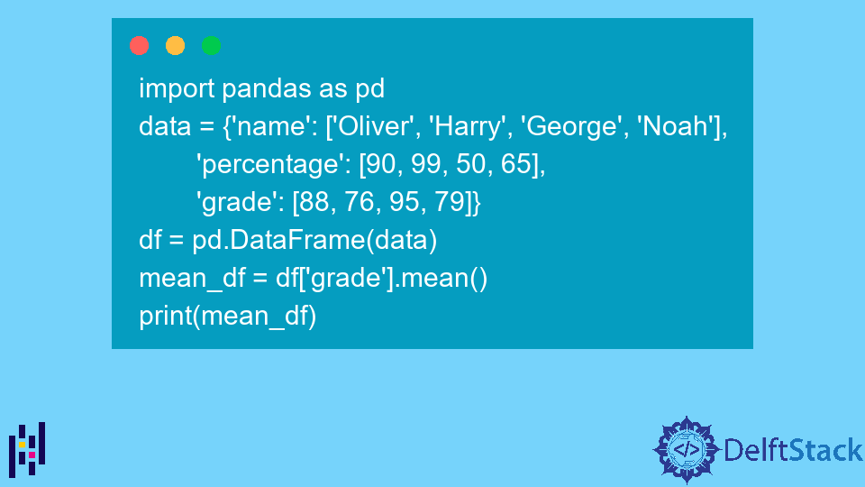 Pandas Mean Of Column Values